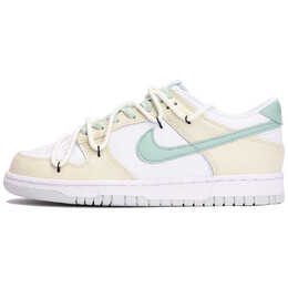 Кроссовки Nike Dunk Skateboarding Shoes Women's Low-top Yellow/green, зеленый dh9765-102(teamthree-女款茉莉奶咖黄绿) | green