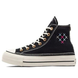 Кроссовки chuck taylor all star lift crafted stitching platform 'black white' Converse, черный a08731c | black/white