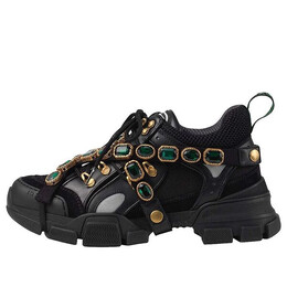 Кроссовки flashtrek crystals 'black' Gucci, черный 537153-ggz50-1078 | black