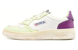 Кроссовки Autry Medalist Super Vintage Leather, белый/зеленый/фиолетовый avlw-sv33 | white/purple