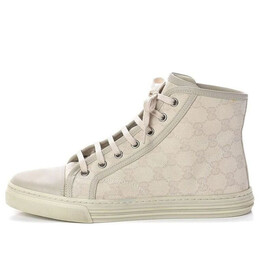 Кроссовки gg high 'logo print - white' Gucci, бежевый 426186-fv590-9073 | beige/white