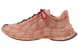 Кроссовки женские Gucci Run Lace-up, розово-бежевый 722619 aabeb 9713