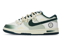 Кроссовки Nike Dunk Skateboarding Shoes Unisex Low-top White, зеленый fq8080-133(team80-男女同款踏春去) | white/green