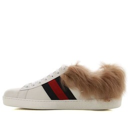 Кроссовки ace wool embroidered 'bee' Gucci, белый 496093-0fi50-9096 | white/black/red
