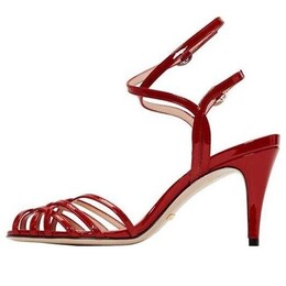 Кроссовки draconia patent strappy sandals 39 'red' Gucci, красный 538189-bnc00-6433 | red
