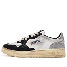 Кроссовки medalist super vintage leather low sneakers 'white black silver' Autry, белый avlw-sv11 | white/black/silver