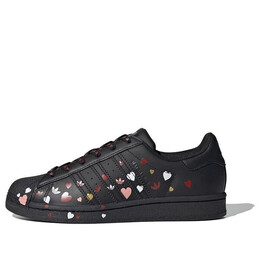 Кроссовки superstar 'valentine's day' Adidas, черный fv3288 | core black/cloud white/glory pink