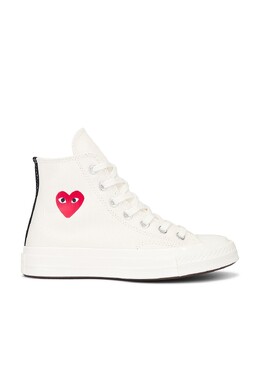 Маленькие высокие кеды Red Heart Comme des Garçons Play, бежевый cdes-mz3 | beige