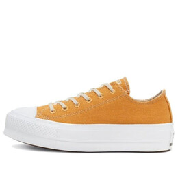 Кроссовки renew cotton chuck taylor all star platform low 'sunflower gold' Converse, желтый 567104c | yellow