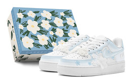 Женские кроссовки для скейтбординга Nike Air Force 1, Sky Blue dh2920-111(teams2-新中式花花s-box) | sky blue