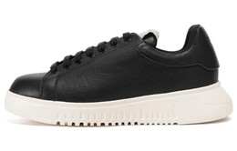 Кроссовки Emporio Armani Tumbled Leather Sneakers, черный x4x264xf53200002【备注】 | black