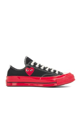 Низкие кеды Converse с красной подошвой Comme des Garçons Play, черный cdes-uz28 | black
