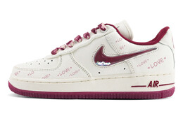 Кроссовки Nike Air Force 1 Skateboarding Shoes Women's Low-top White/pink, цвет Burgundy fz5068-161(team119-心动信号) | burgundy