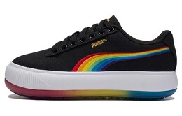 Кроссовки Puma Suede Mayu Prism Low Tops Thick Sole Skateboarding Shoes Black Women's 387240-01