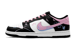 Кроссовки Nike Dunk Skateboard Shoes Women's Low-Top White, белый cw1590-100(teams-鸳鸯涂鸦女s-box) | pink