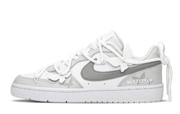 Кроссовки Nike Court Borough Series Skateboard Shoes Women's Low-Top White Gray bq5448-100