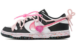 Кроссовки Nike Dunk Skateboard Shoes Women's Low-Top White Black Pink dd1503-101(team35-怦然心动） | 黑色
