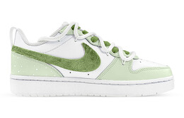 Кроссовки Nike Court Borough Skateboard Shoes Women's Low-Top Green bq5448-100(team76-gs天鹅绒绿白)