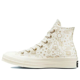 Кроссовки chuck 70 high 'golden elements' Converse, белый a02207c | creamwhite/light gold