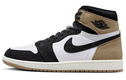 Air 1 High OG WMNS "Latte", кроссовки женские Jordan, коричневый/черный fd2596-021 | brown black