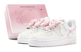 Кроссовки для скейтбординга Air Force 1 женские, низкие, желтый Nike dh2920-111(teams2-梦幻少女s-box) | pink