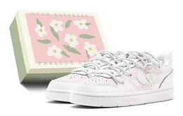 Женские кроссовки для скейтбординга Nike Court Borough Low, 	 Pink bq5448-100(teams2-粉色心语s-box) | 	 pink