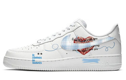 Кроссовки Nike Air Force 1 Skateboard Shoes Women's Low-Top White Blue dd8959-100(team10-蓝格子) | white/blue
