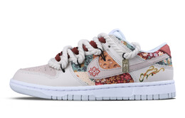 Кроссовки Nike Dunk Skateboarding Shoes Unisex Low-top Red, цвет Off White hf0730-160(team51-百家争鸣) | off white