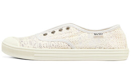 Широкая посадка кеды женские низкие молочно-белые Skechers 113821-ofwt