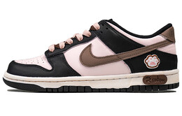 Кроссовки Nike Dunk Skateboard Shoes Women's Low-Top Pink Black cw1590-100(team27-gs款甜心猫爪)