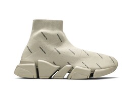 Кроссовки Balenciaga Wmns Speed 2.0 Sneaker Allover Logo - Sand, коричневый 617196 w2dbo 9910