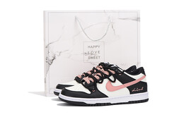 Кроссовки Nike Dunk Skateboard Shoes Women's Low-Top Black cw1590-100(team拾伍-女款粉字母ⅹ)