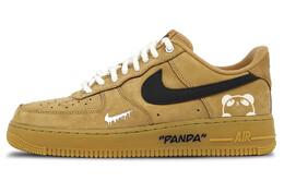 Кастомизированные кроссовки Nike Air Force 1 Skateboard Shoes Unisex, коричневый cj9179-200(team65-熊猫小麦-sbox)
