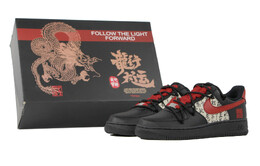 Кроссовки Nike Air Force 1 Skateboard Shoes Unisex Low-Top Black Red/Beige cw2288-001(team44-兰亭序)