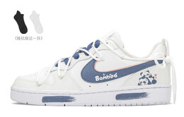 Кроссовки Nike Court Borough Skateboard Shoes Women's Low-Top White Purple bq5448-100(teama-趴趴熊)