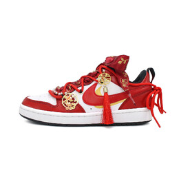 Кроссовки Nike Court Borough Skateboarding Shoes Women's Low-top Red/Gold, красный bq5448-115（team-134比翼相思双） | red