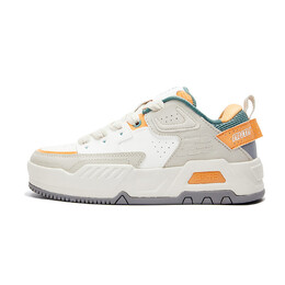Кроссовки Anta Life Collection Skateboarding Shoes Women's Low-top Ivory White/White Chalk/Cloud Brocade Orange/Wood Lotus Green, слоновая кость/белый/оранжевый/зеленый 122438004u-3 | ivory white/white chalk/cloud brocade orange/wood lotus green