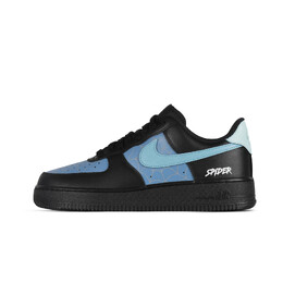 Кроссовки Nike Air Force 1 Skateboarding Shoes Women's Low-top Black/Blue, черный/синий dd8959-001(team368-女款小蜘蛛) | black/blue