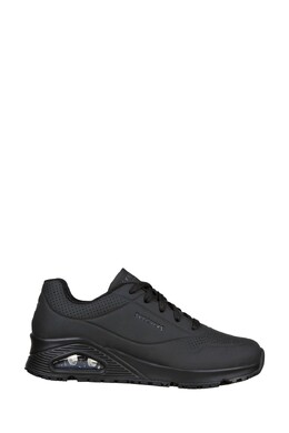 Свободная посадка для работы: нескользящие женские кроссовки Uno Skechers, черный c06-172 | black