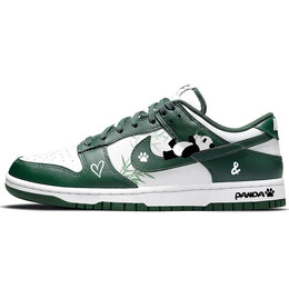 Кроссовки Nike Dunk Skateboarding Shoes Unisex Low-top Green/White, зеленый dd1391-101(team56-熊猫) | white/green