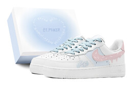 Кроссовки Nike Air Force 1 Skateboarding Shoes Unisex Low-top Pink/blue/white, синий/розовый cw2288-111(team88-奶油冰淇淋s-box) | blue/pink