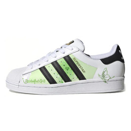 Кроссовки Adidas Superstar Skateboarding Shoes Women's Low-top White/green, белый fu7712(team355-绿色蝴蝶) | white