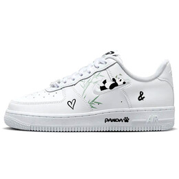 Кроссовки Nike Air Force 1 Skateboard Shoes Women's Low-Top White Black fb8251-100(team181-慵懒大熊猫) | white