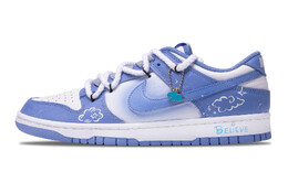 Кроссовки Nike Dunk Skateboarding Shoes Unisex Low-top White, синий/белый dv0833-400(team348-男款云游浮生) | blue/white