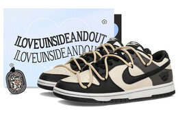 Кроссовки Nike Dunk Skateboard Shoes Women's Low-Top Black/beige/gray-brown cw1590-100(team62-可可摩卡女款)