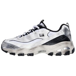 Кроссовки Skechers DLITES Chunky Sneakers Women's Low-top White/black/silver, белый 150245-wbks | white, black, silver