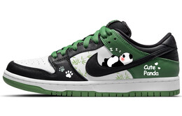 Кроссовки Nike Dunk Skateboarding Shoes Unisex Low-top Green/black, светло-серый bq6817-302(team56-慵懒熊猫) | light gray