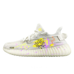 Кроссовки Adidas Yeezy Boost 350 Lifestyle Shoes Unisex Low-top Purple, белый hq6316(team40-男女款向阳而生) | white