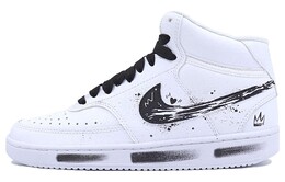 Кроссовки Nike Court Vision Mid Skateboarding Shoes Women's Mid-top Black/white, черный cd5436-100(team25-爱心海) | black