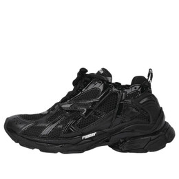 Кроссовки runner sneakers 'black mesh and nylon' Balenciaga, черный 656063w3ra11000 | black/white